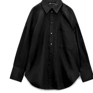 Y's ORGANIC COTTON/LINEN SHIRT 黒2 Y's ORGANIC COTTON/LINEN SHIRT 黒2
